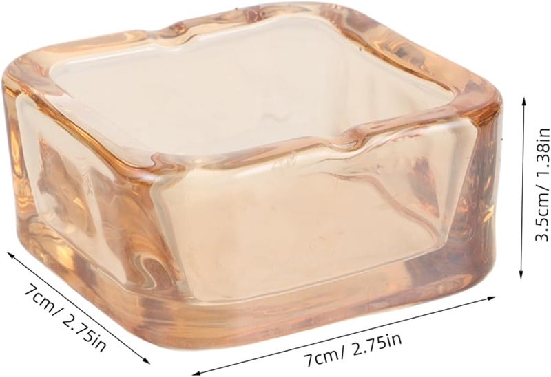 صحن رماد سيجار زجاجي بتصميم أوروبي للمنزل والمكتب والسيارة - صينية زخرفية متينة - Image 2